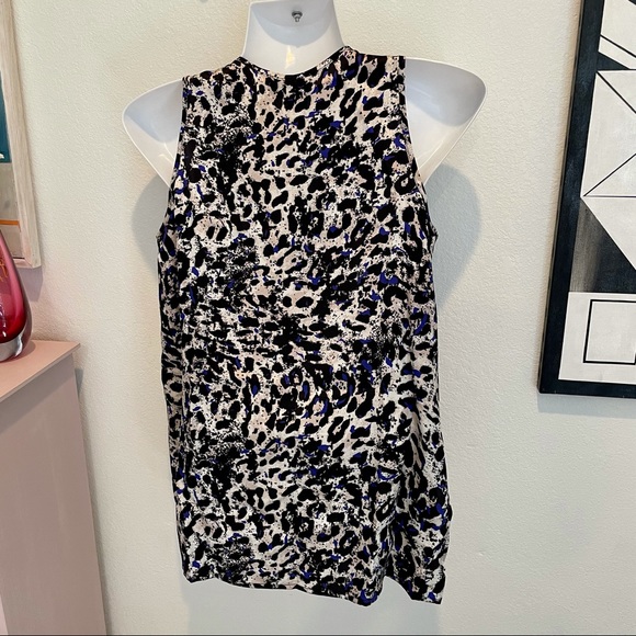 LAURA DELMAN Leopard Print Silk Tank Top sz 4 - Picture 5 of 5